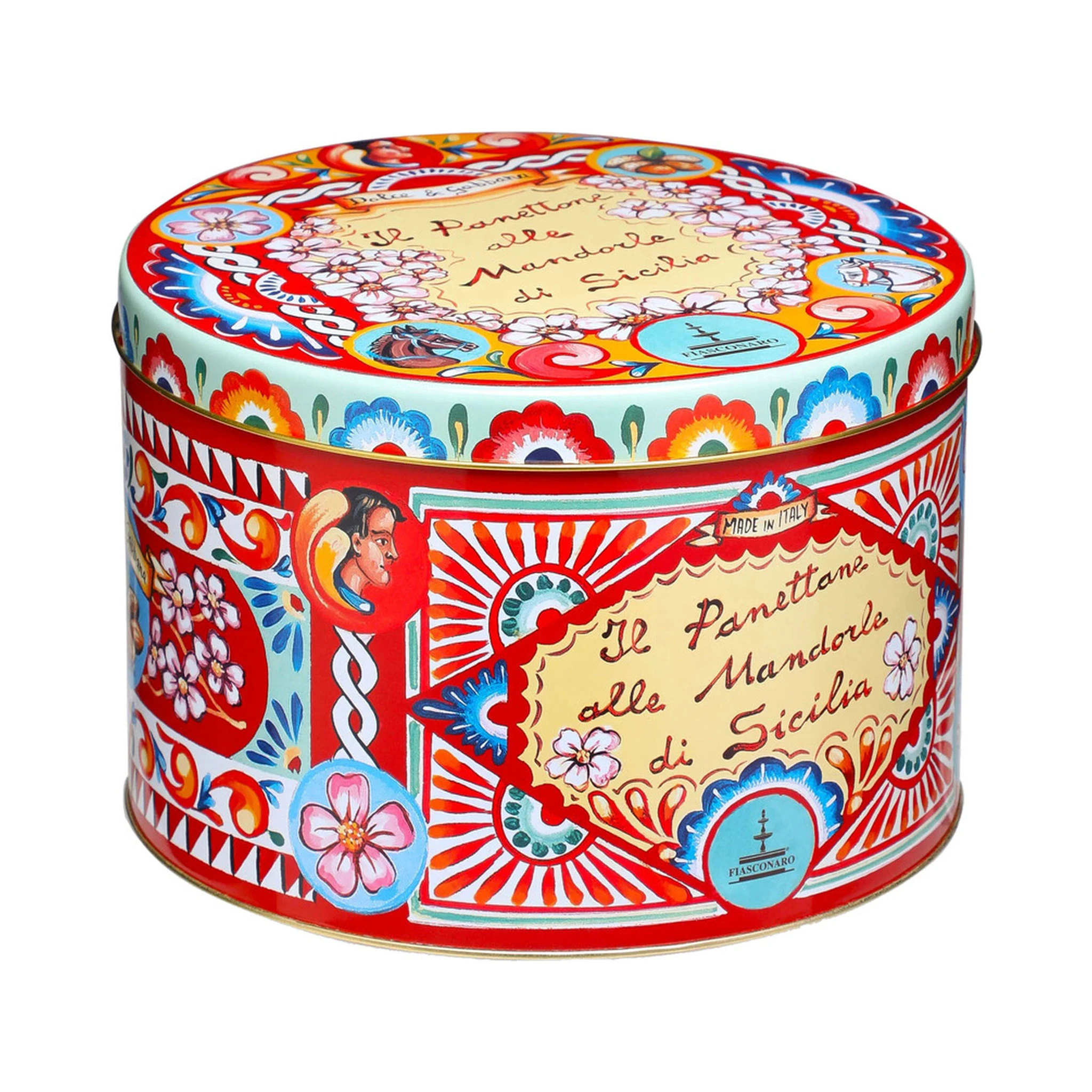 1 Kg Sicilian Almond Panettone with Red Tin Box
