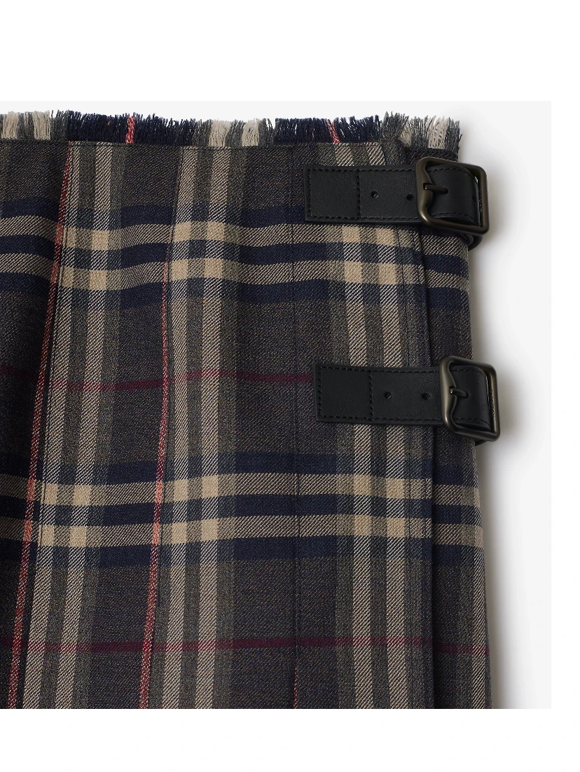 Kilt skirt with Check pattern