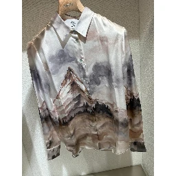 Silk shirt with fantasy canvas