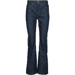 Navy jeans in cotton