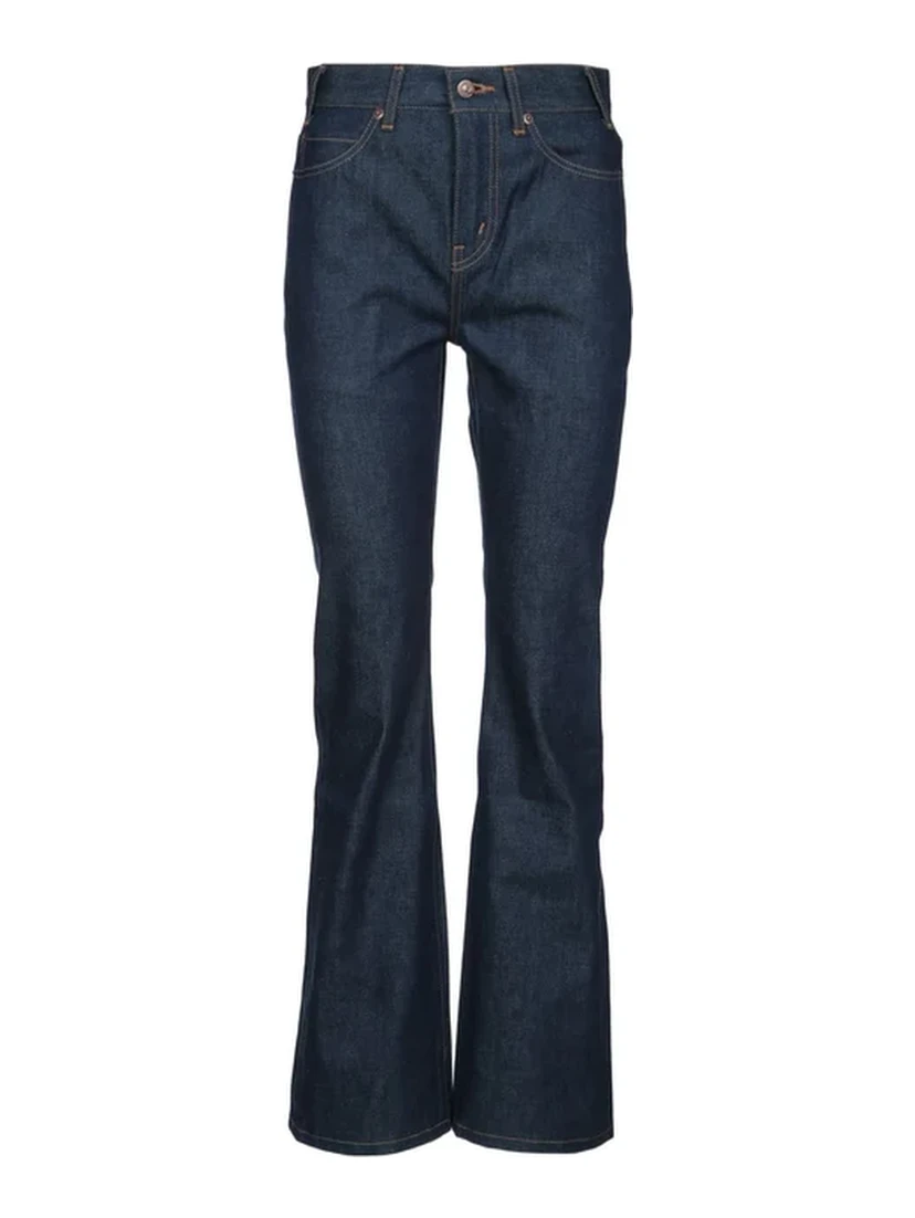 Navy jeans in cotton