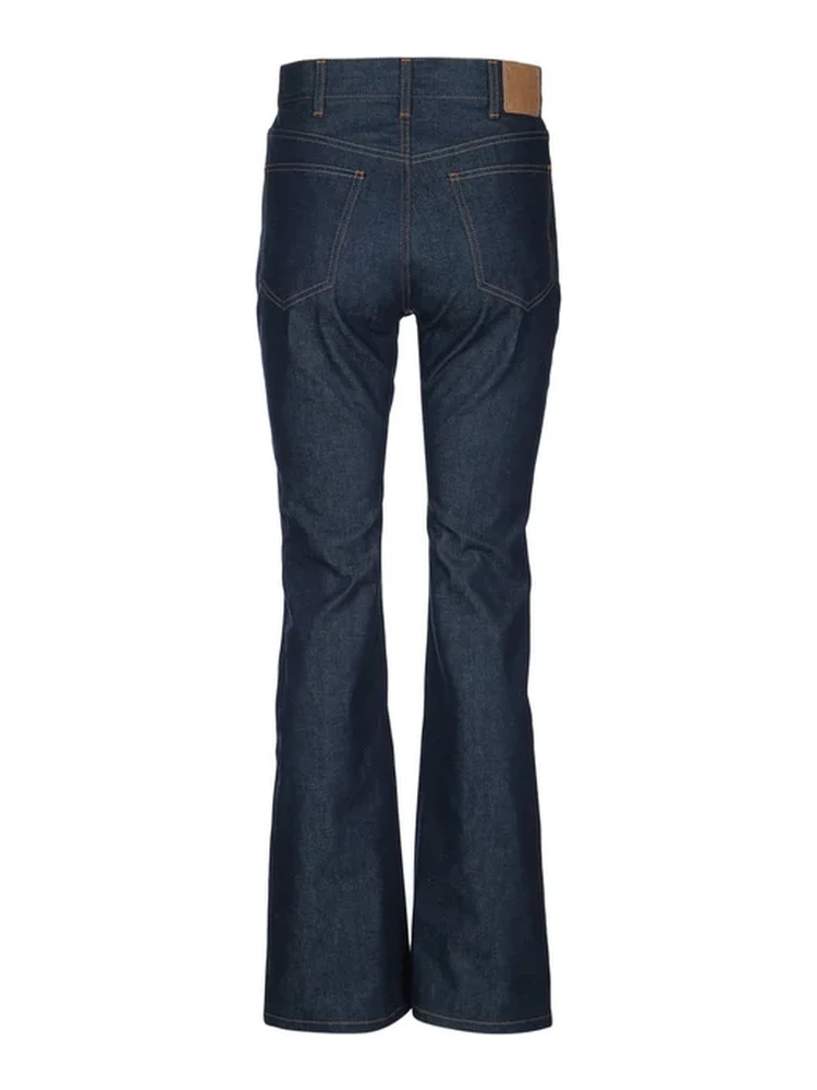 Navy jeans in cotton alternative