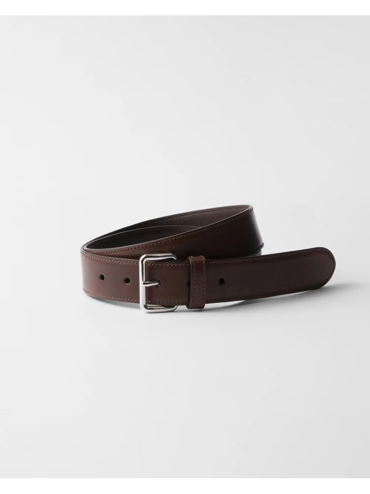 Antiqued leather belt