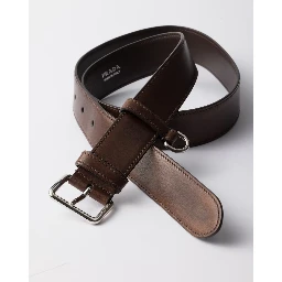 Antiqued leather belt