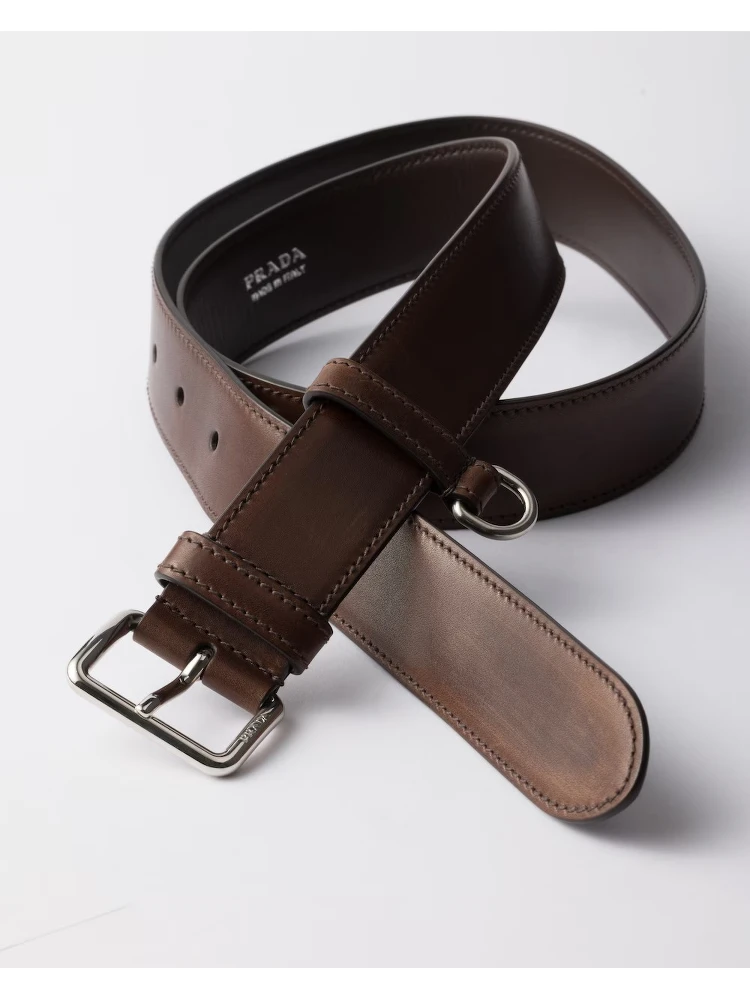 Antiqued leather belt alternative