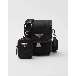 Re-Nylon and Saffiano crossbody bag