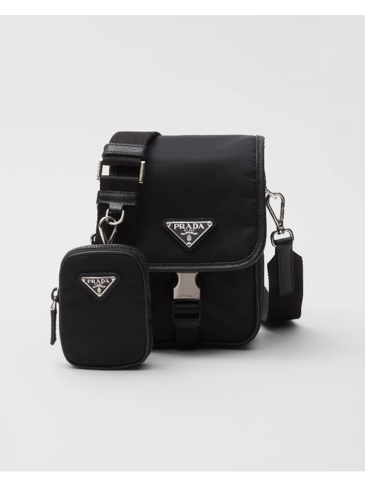 Re-Nylon and Saffiano crossbody bag