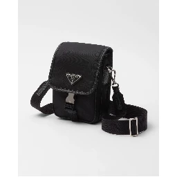 Re-Nylon and Saffiano crossbody bag