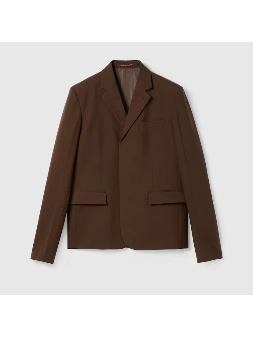 Embossed wool jacket