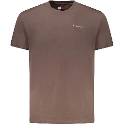 Brown Cotton Men's T-Shirt