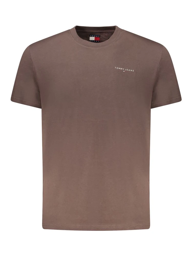 Brown Cotton Men's T-Shirt