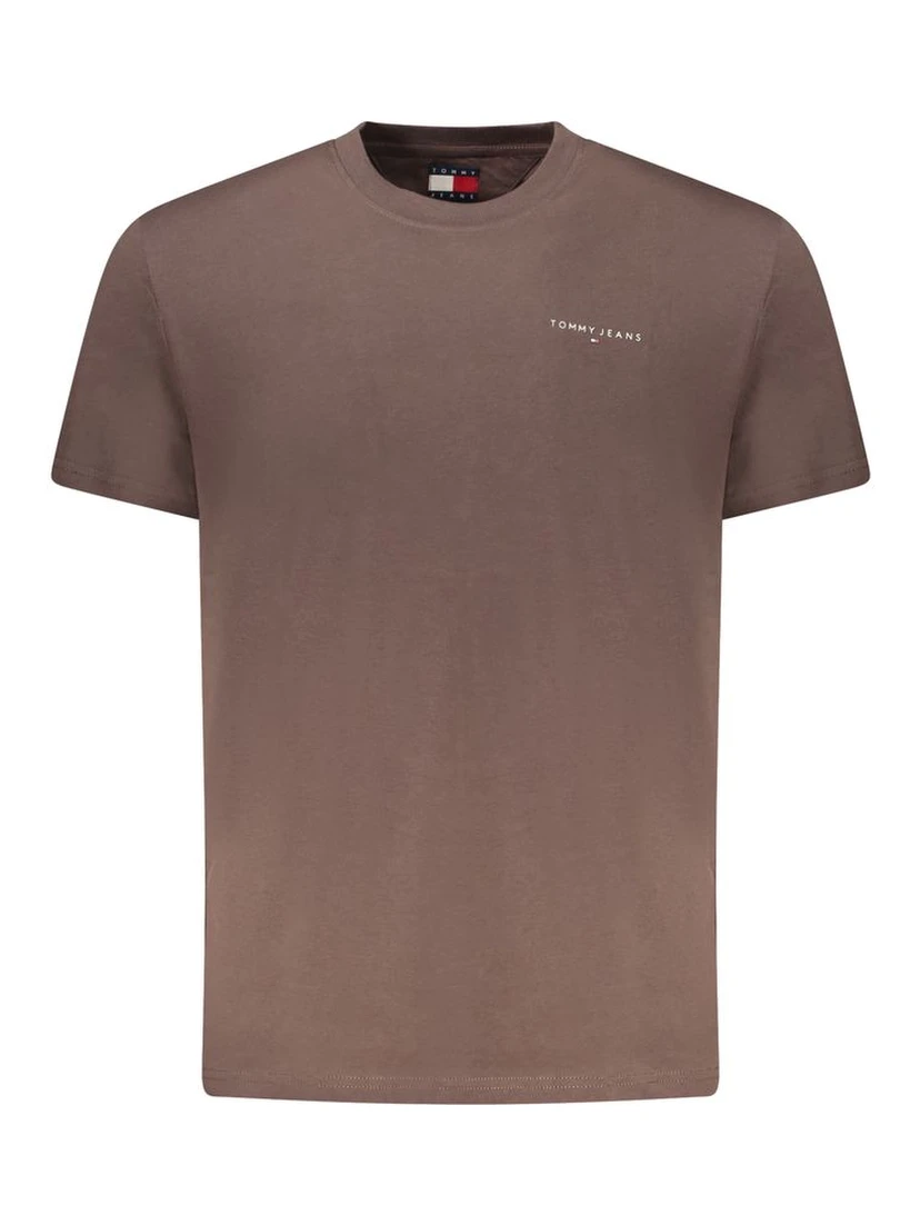 Brown Cotton Men's T-Shirt
