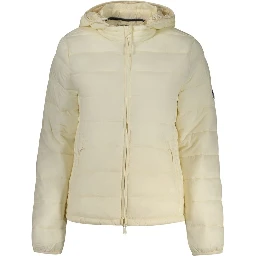 White Polyester Women's Jacket