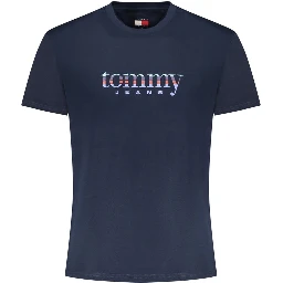 Blue Cotton Men T-Shirt