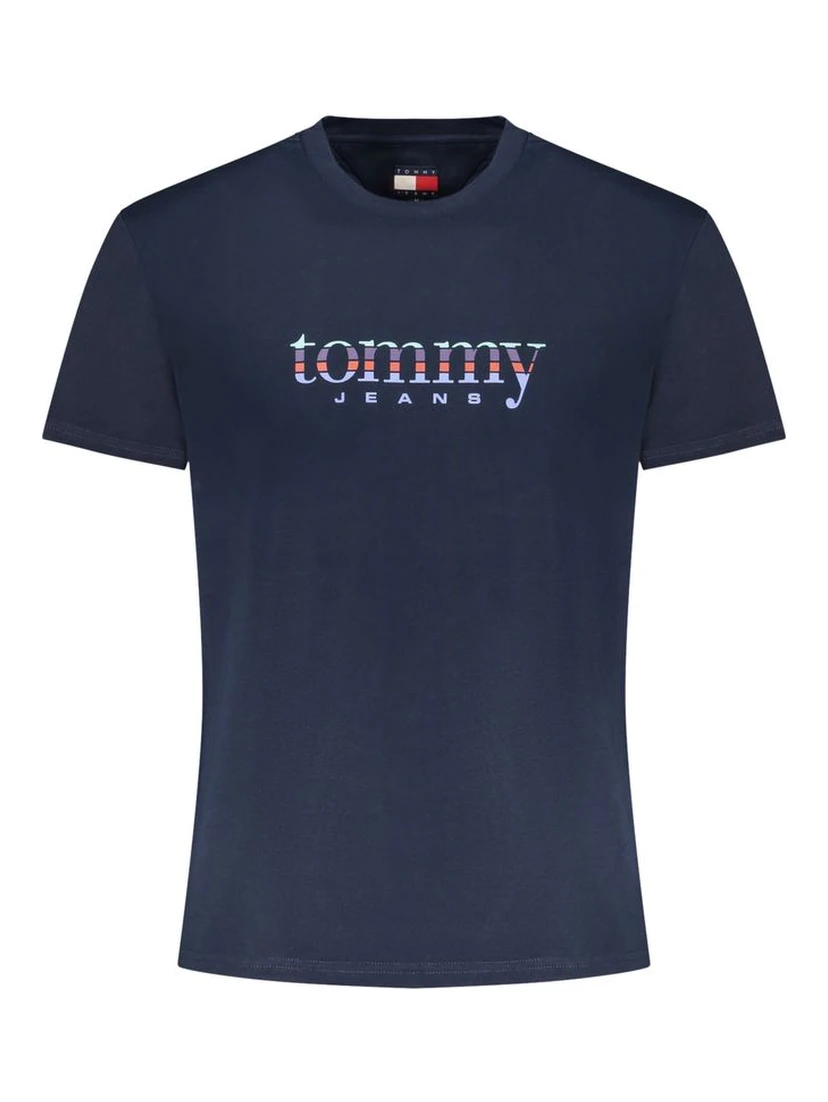 Blue Cotton Men T-Shirt