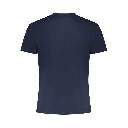 Blue Cotton Men T-Shirt