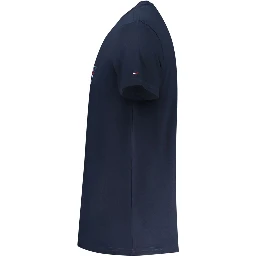 Blue Cotton Men T-Shirt