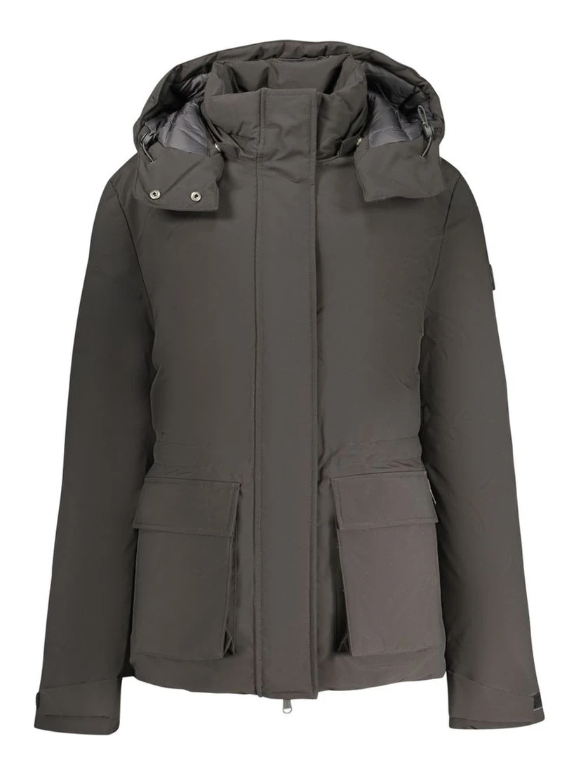 Black Polyester Women Jacket