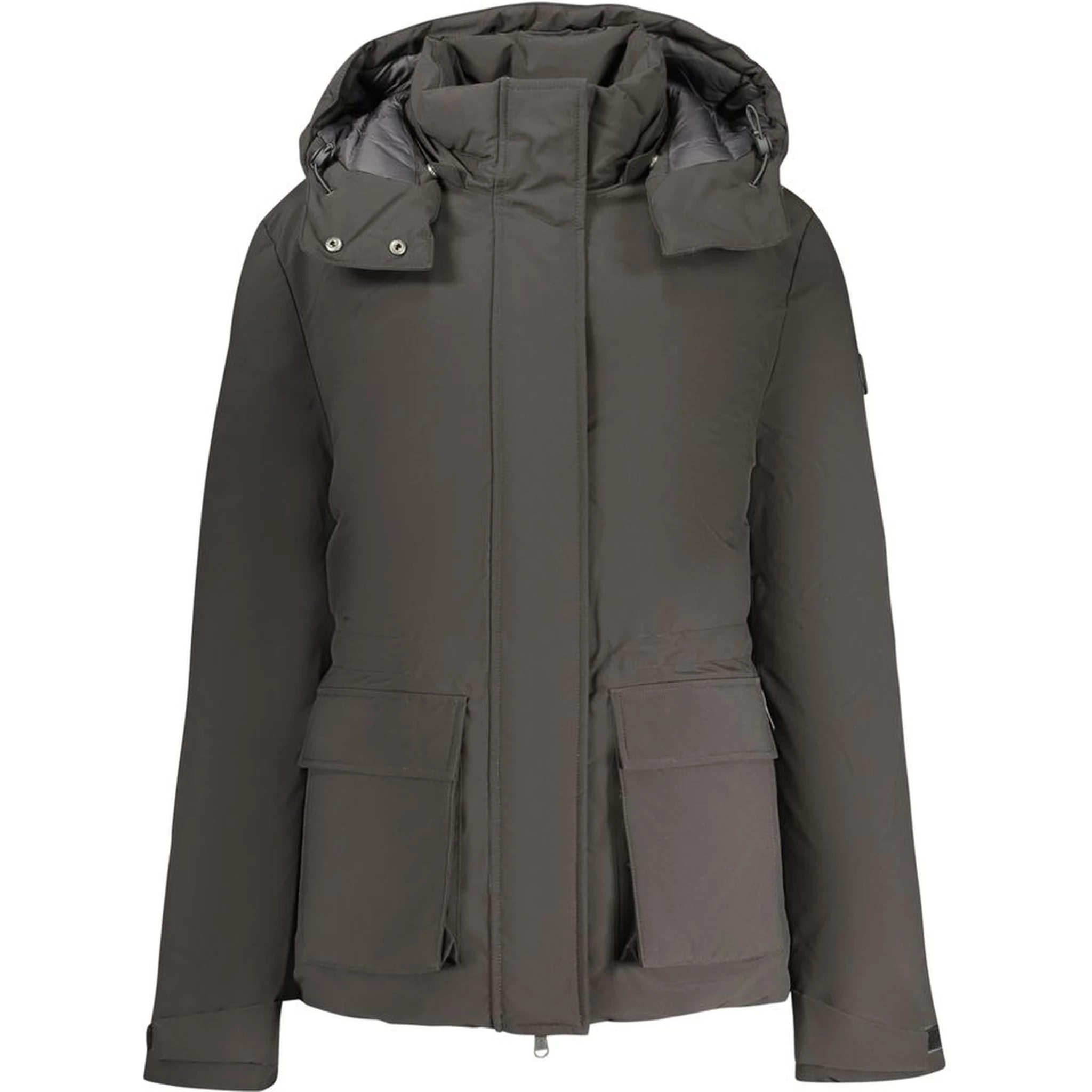 Black Polyester Women Jacket