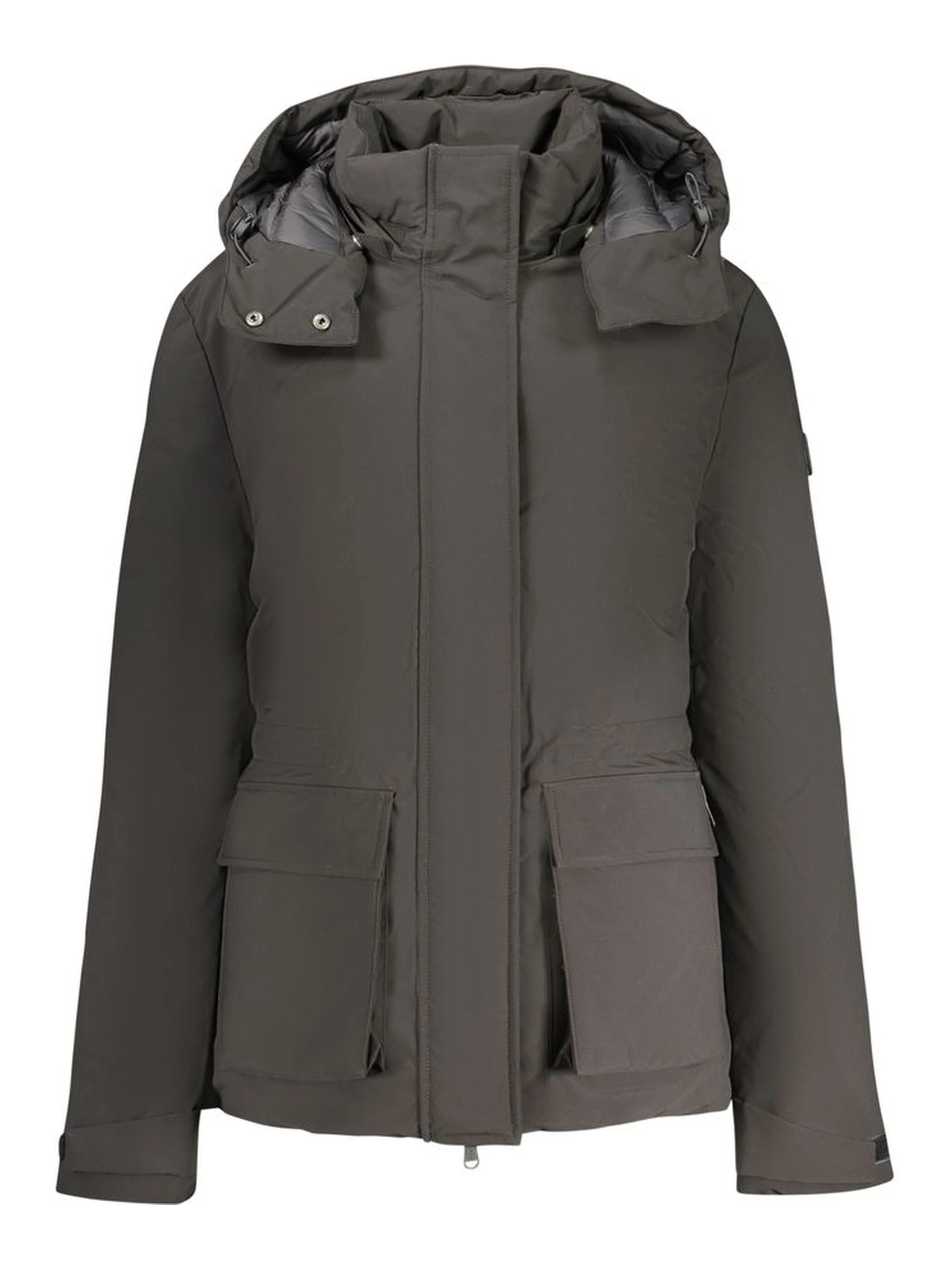 Black Polyester Women Jacket