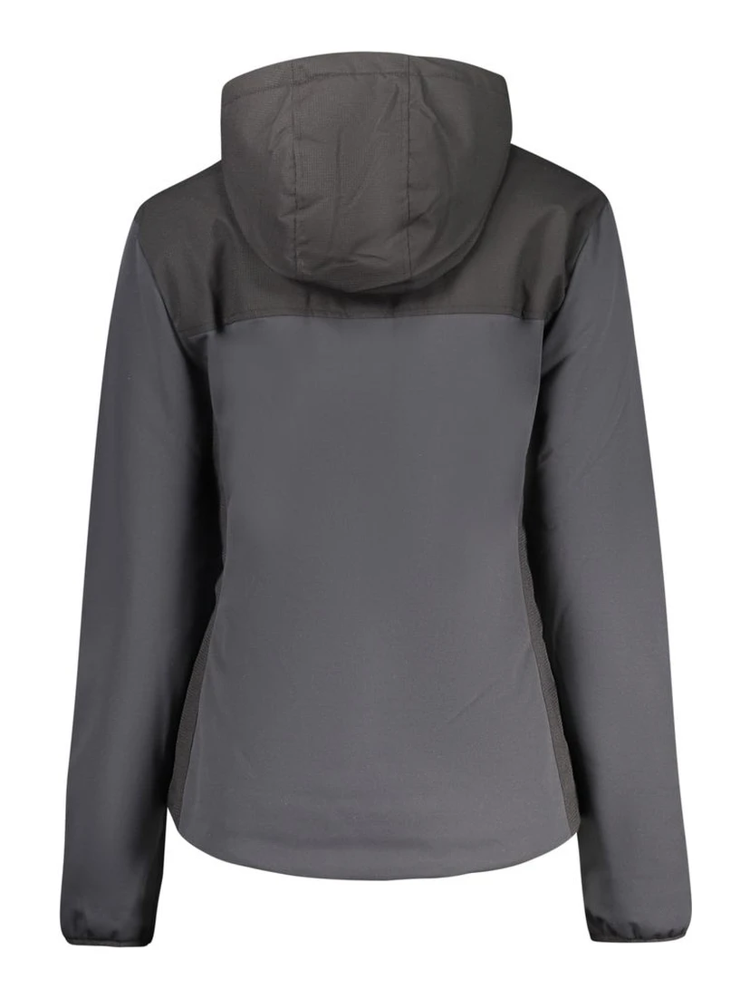 Black Polyester Women Jacket