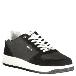 Black Polyurethane Men Sneaker
