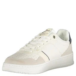 White Polyester Men Sneaker