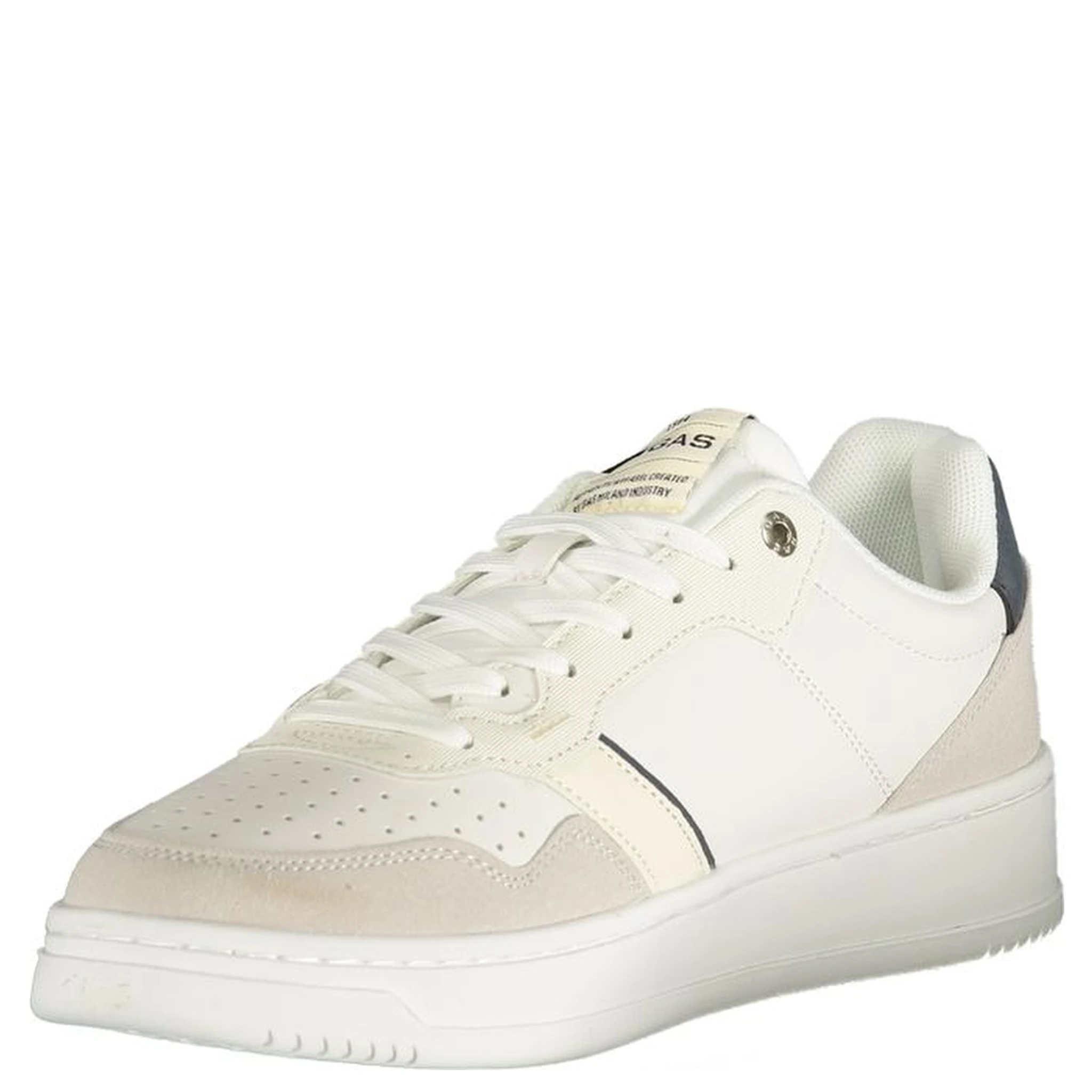 White Polyester Men Sneaker