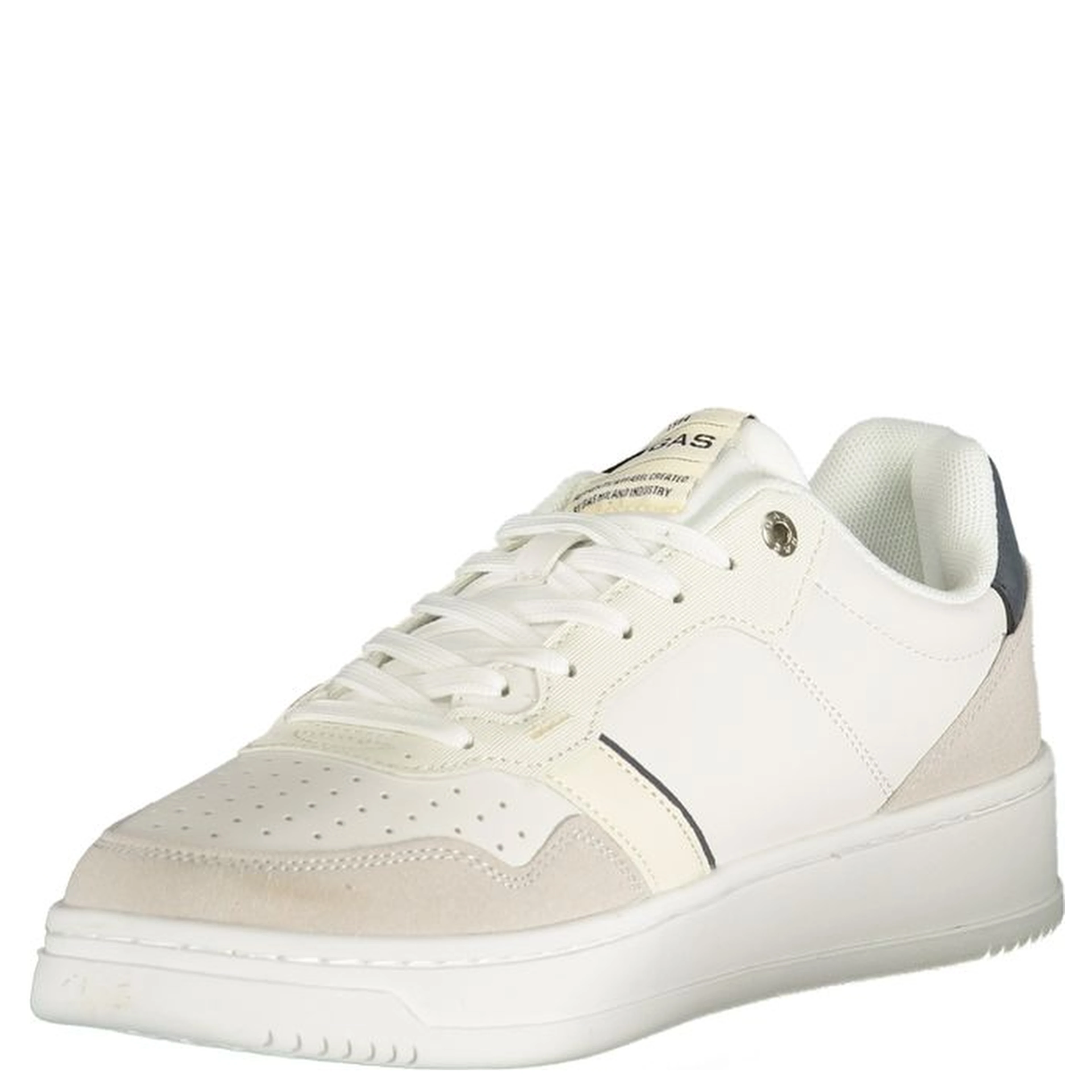 White Polyester Men Sneaker