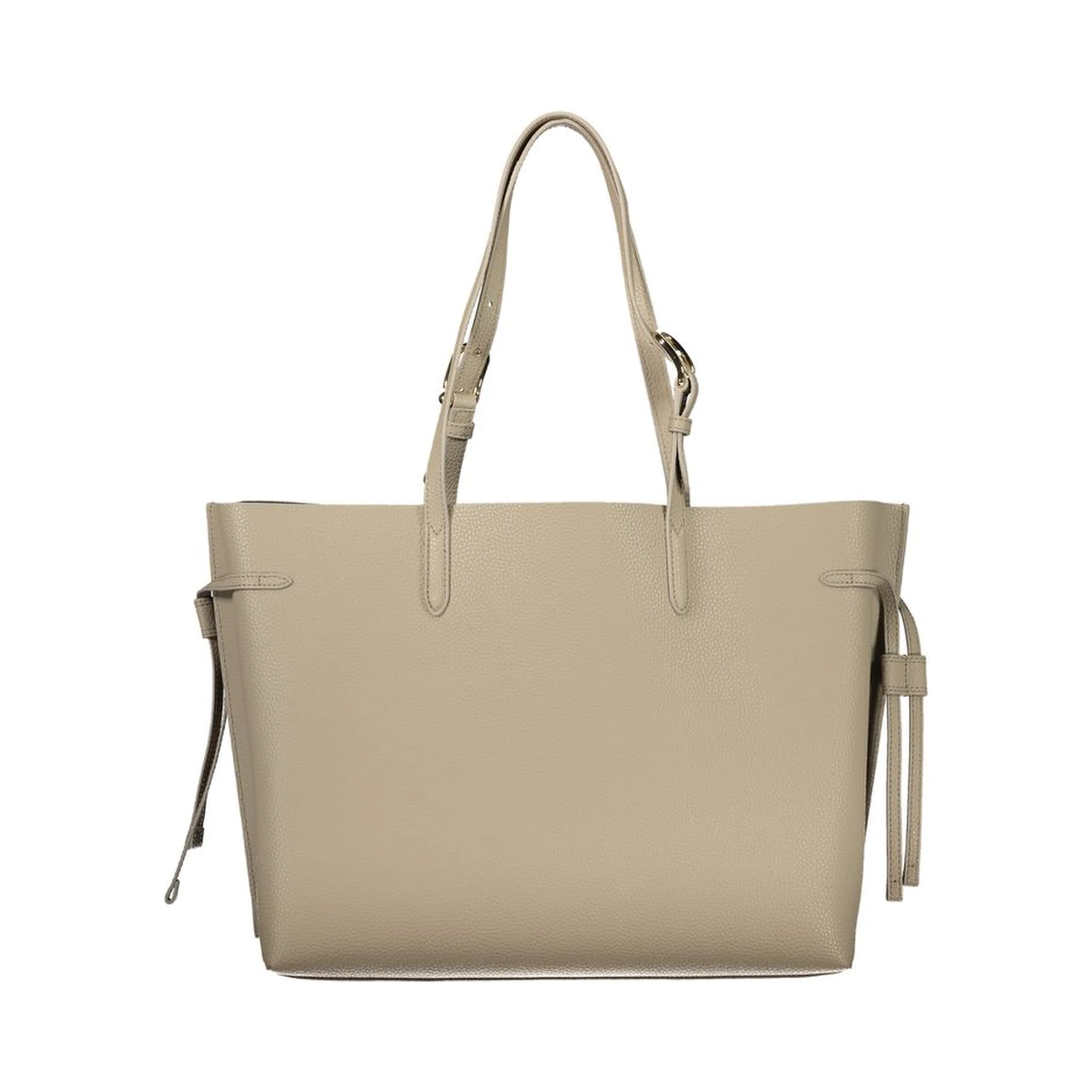 Beige Leather Women Handbag