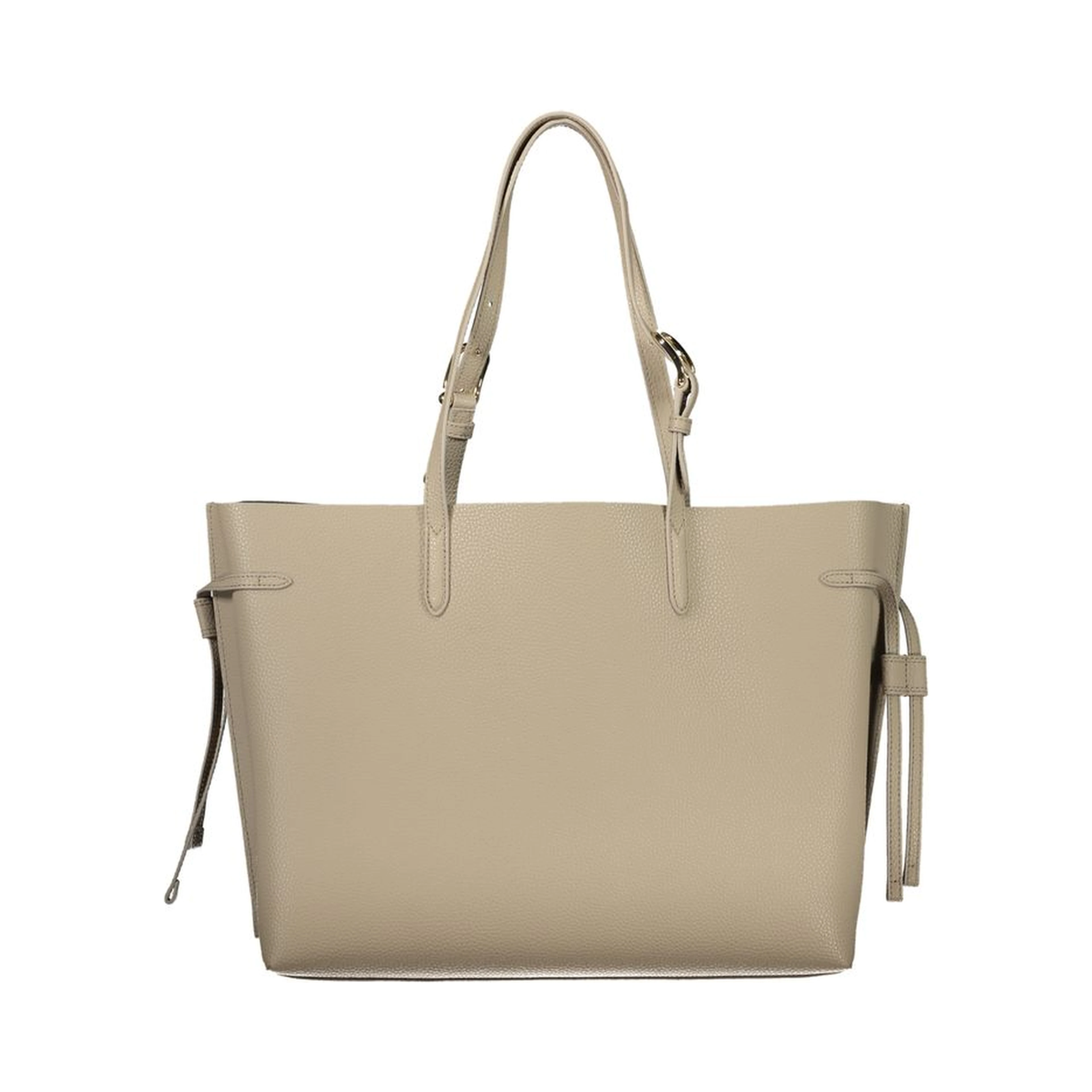Beige Leather Women Handbag