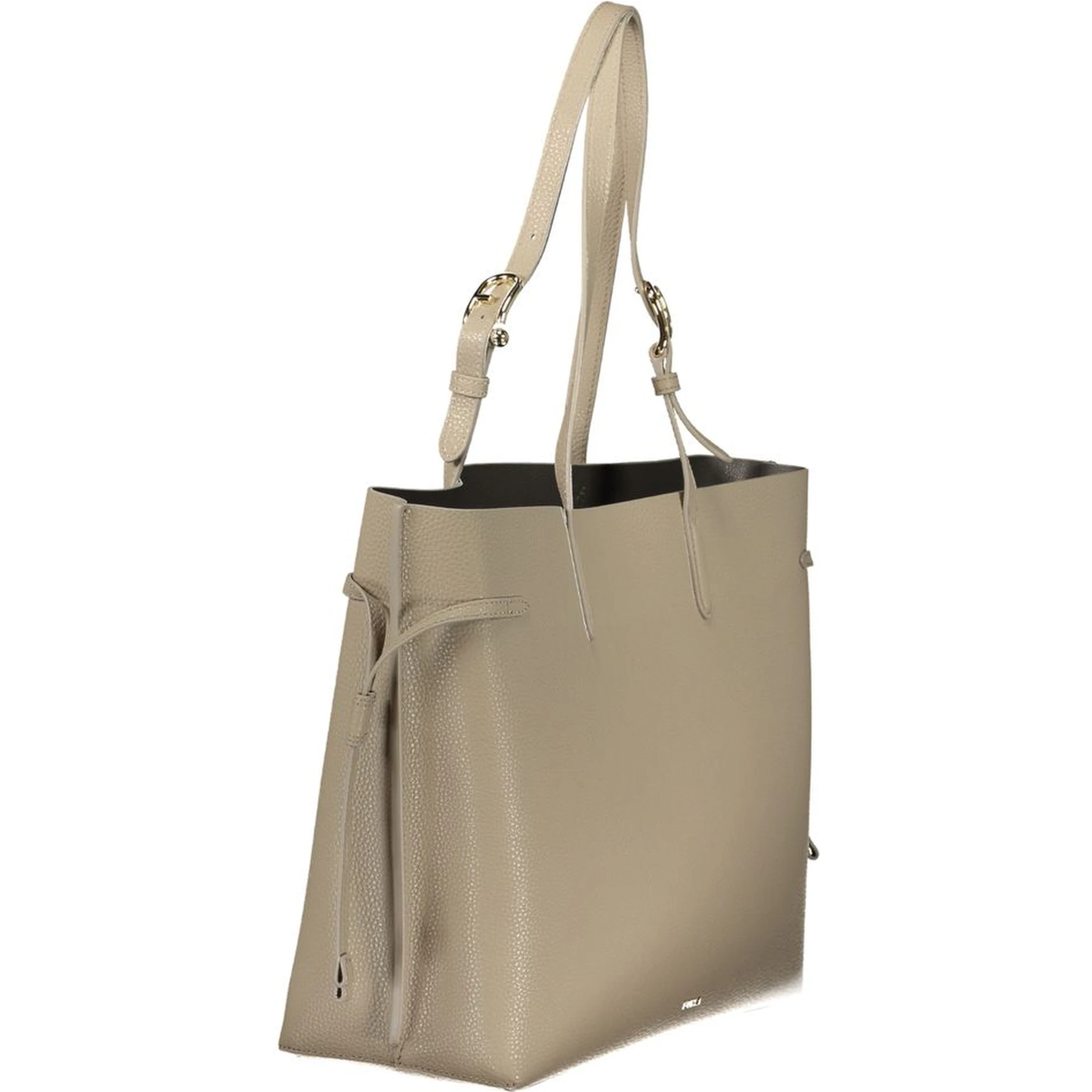 Beige Leather Women Handbag