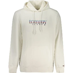 White Cotton Men's Hoodie
