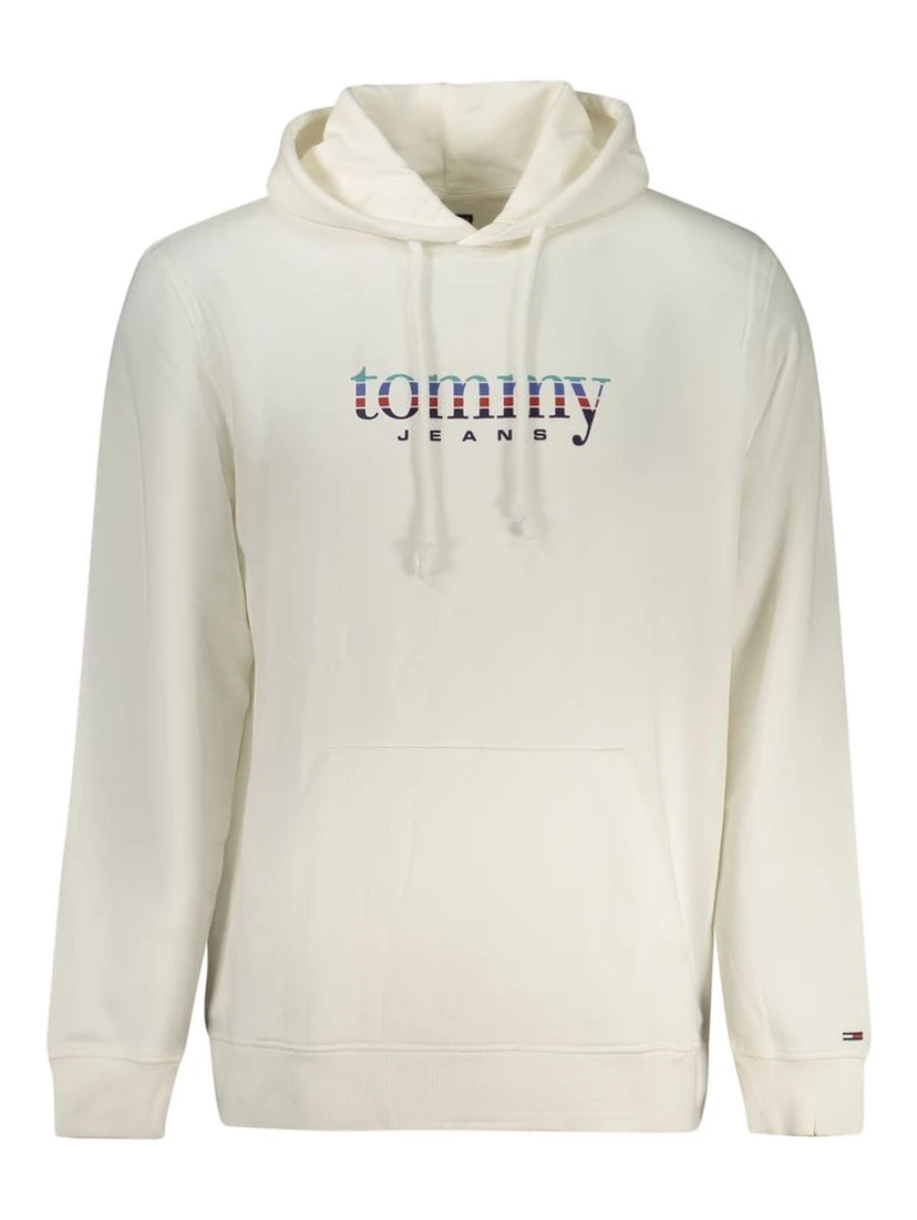 White Cotton Men's Hoodie