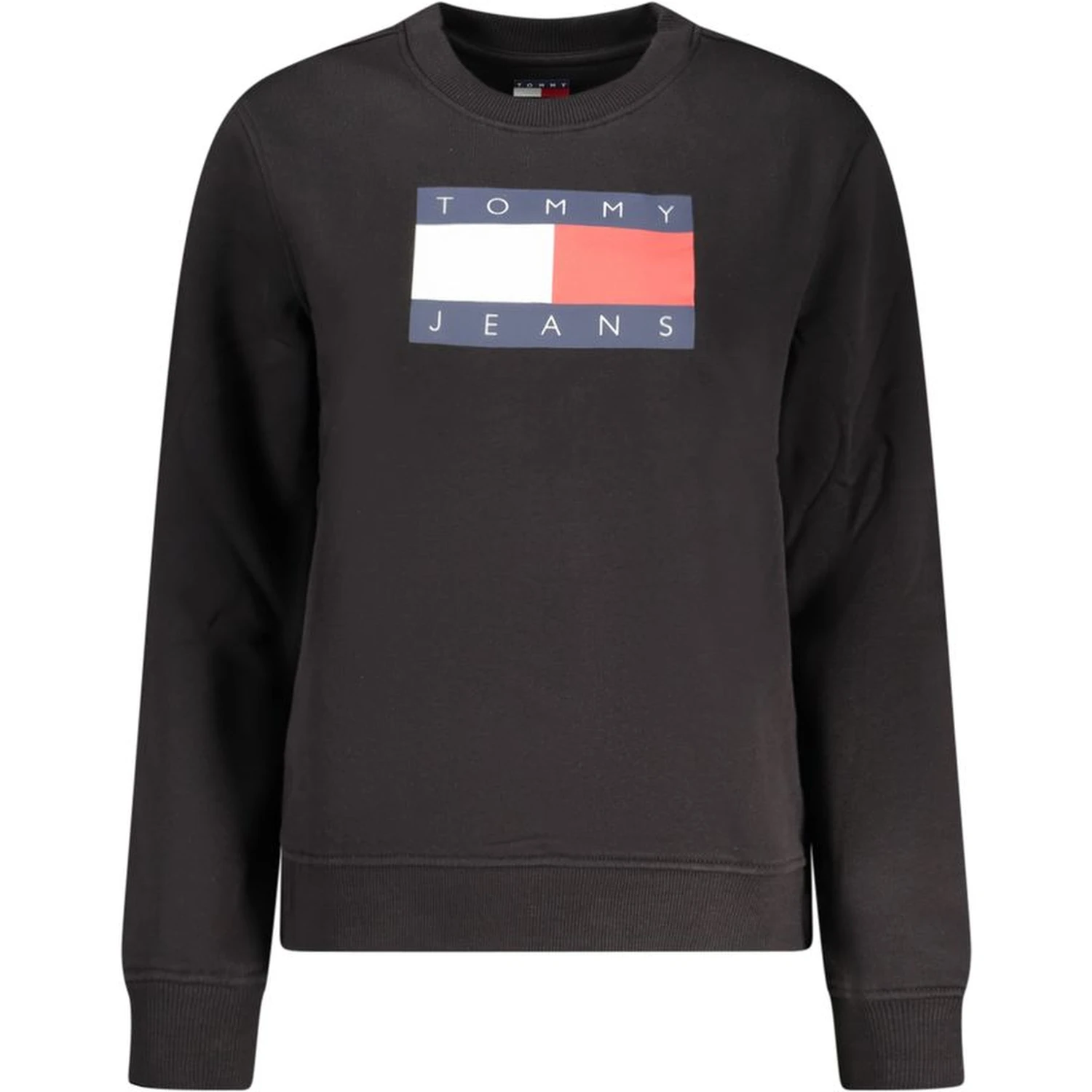 Black Cotton Women Sweatshirt