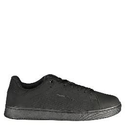 Black Polyurethane Men Sneaker