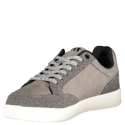 Grigio Poliestere Man Sneaker