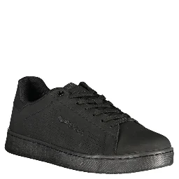 Black Polyurethane Men Sneaker