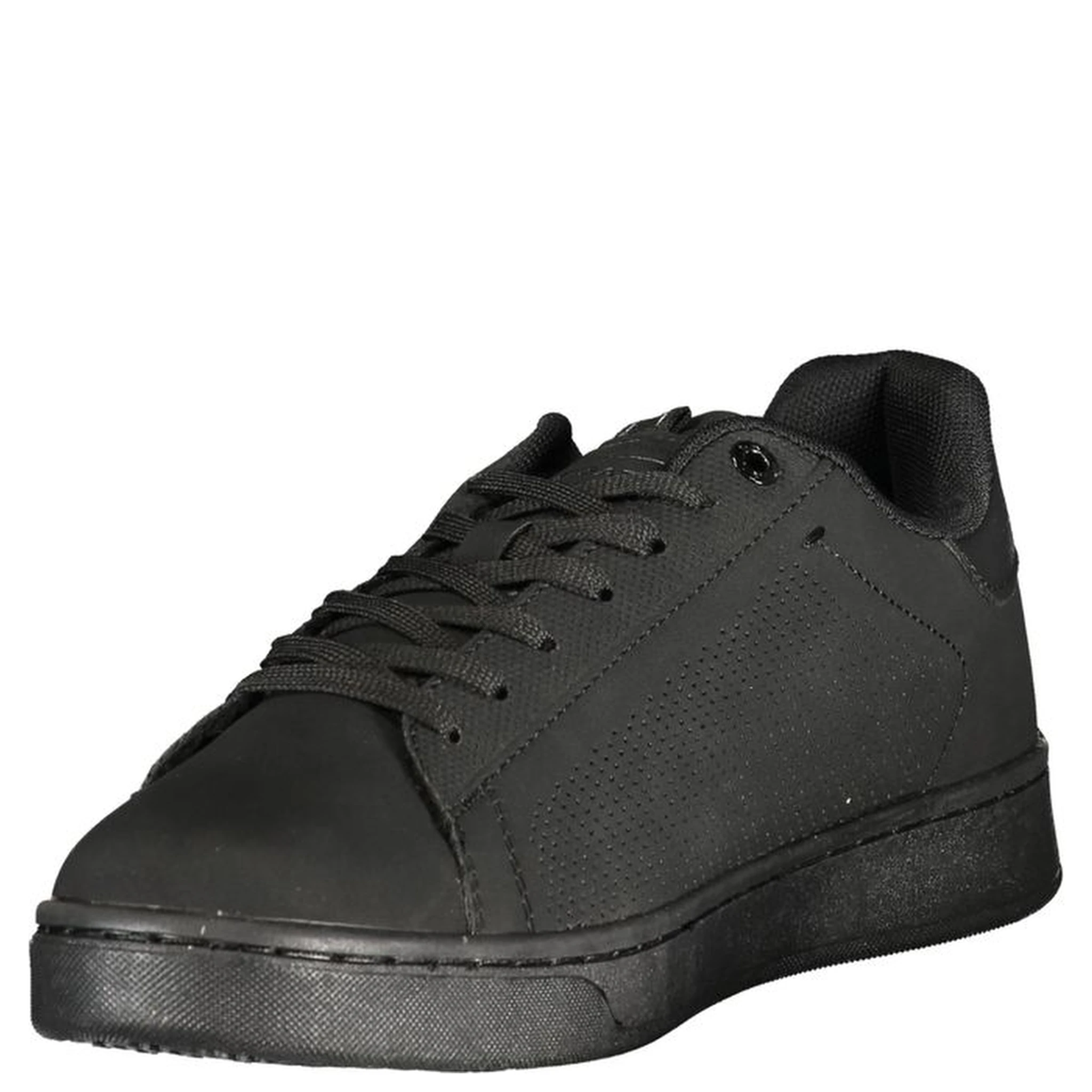 Black Polyurethane Men Sneaker