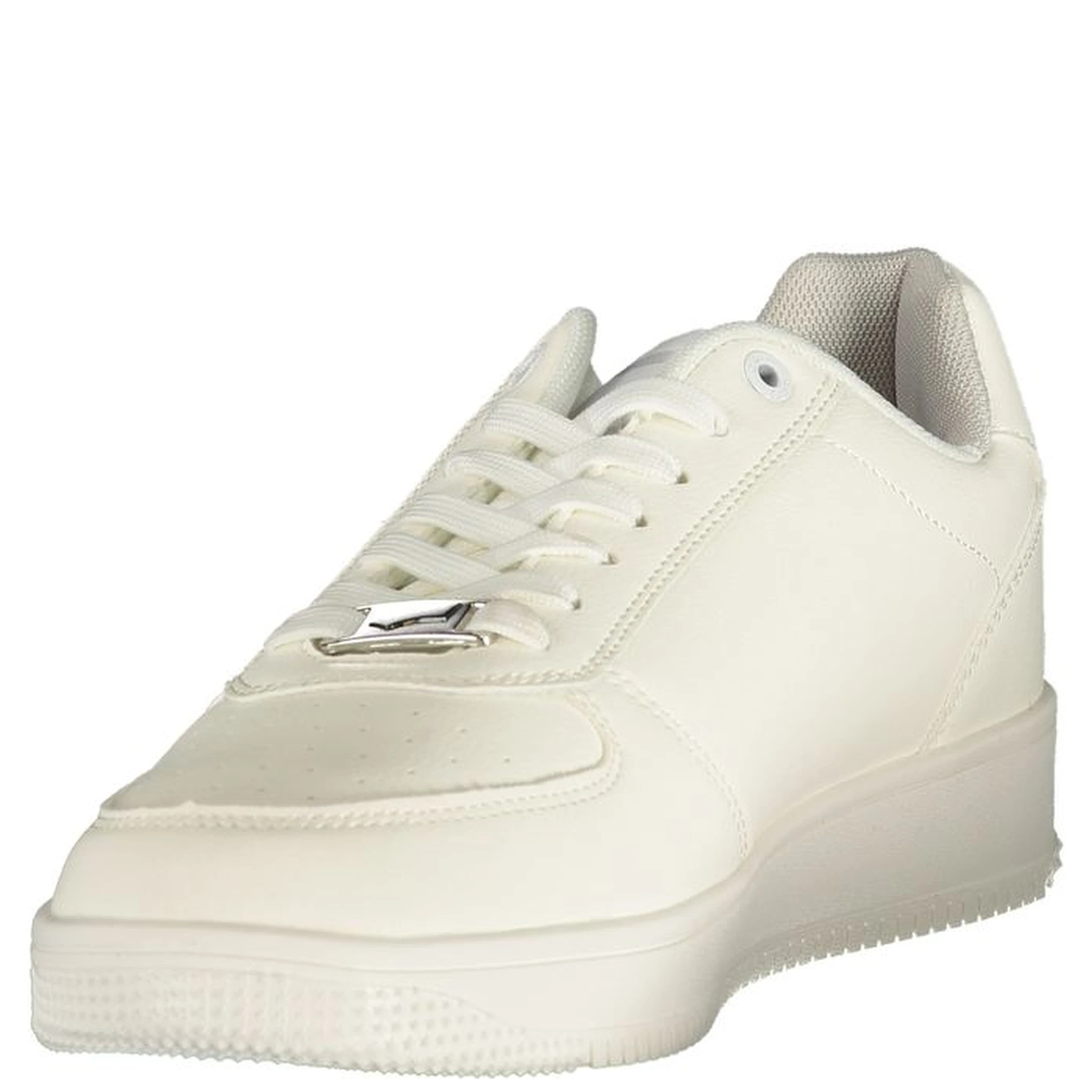 White Polyurethane Men Sneaker