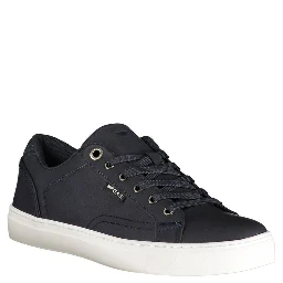 Blue Polyurethane Men Sneaker