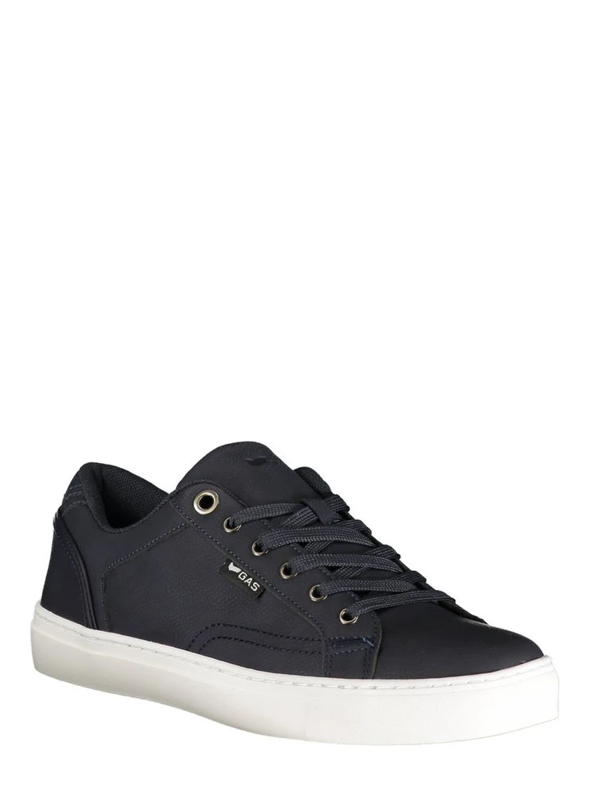 Blue Polyurethane Men Sneaker