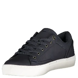 Blue Polyurethane Men Sneaker