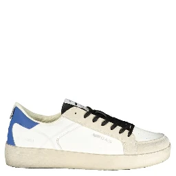 White Polyurethane Men Sneaker