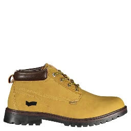Beige Polyurethane Men's Ankle Boot