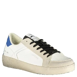 White Polyurethane Men Sneaker