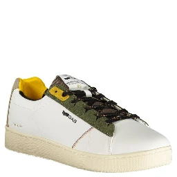 White Polyester Men Sneaker