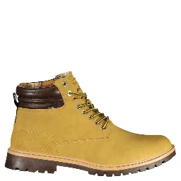 Beige Polyurethane Men Ankle Boot