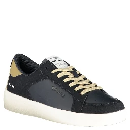 Blue Polyurethane Men Sneaker