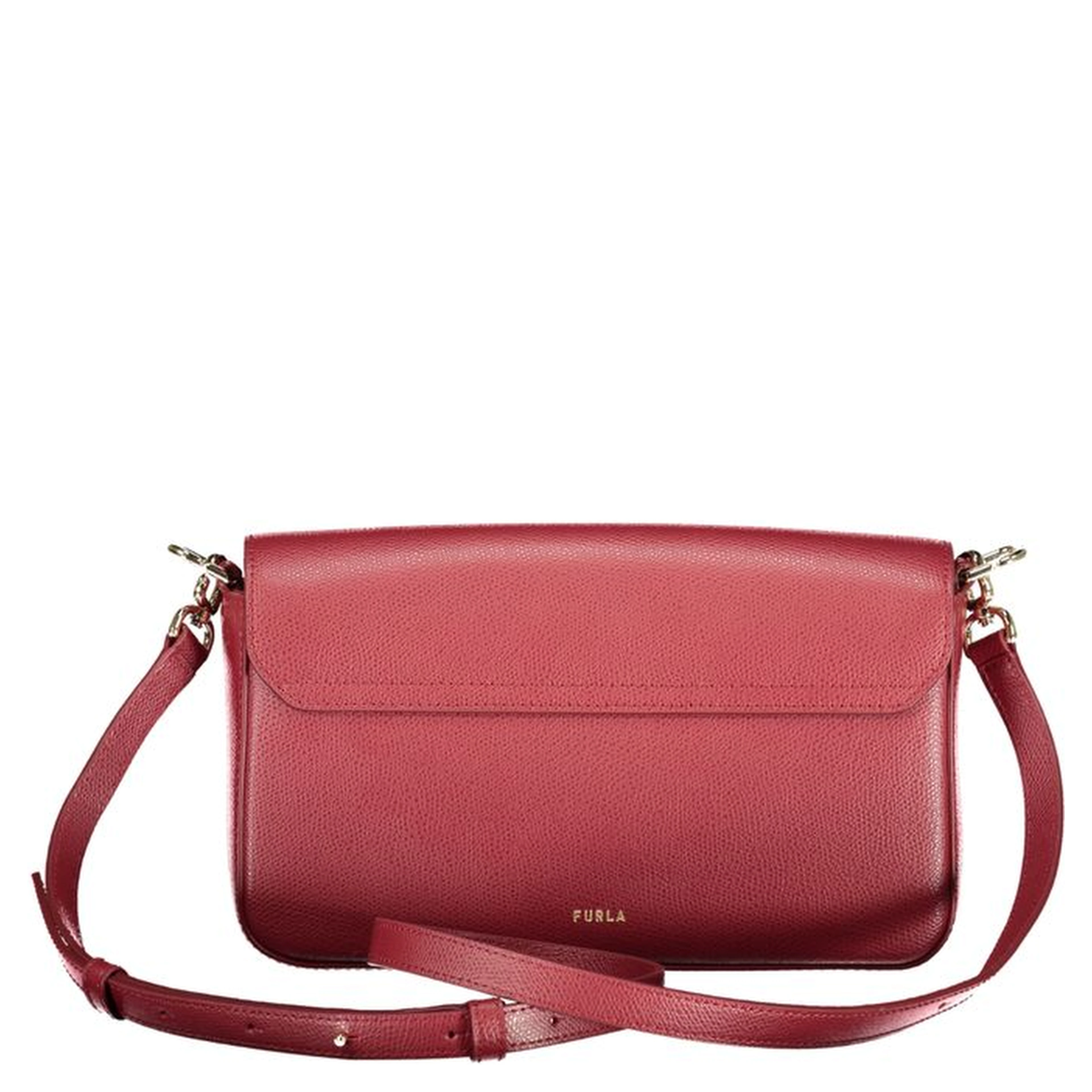 Red Leather Women Handbag